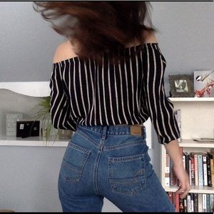 Brandy crop off the shoulder top!